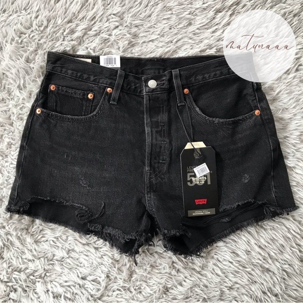 Levi’s 501 Original High Rise Denim Distressed Short 30